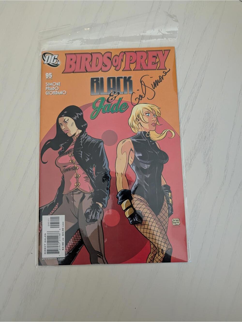 Birds of Prey #95 Comic Book - Black & Jade - Signed - Gail Simone